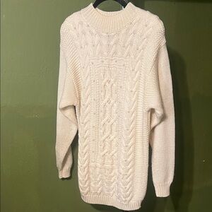 Vintage Ivory Cable Knit Sweater